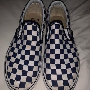 Slip-on platform checkered vans